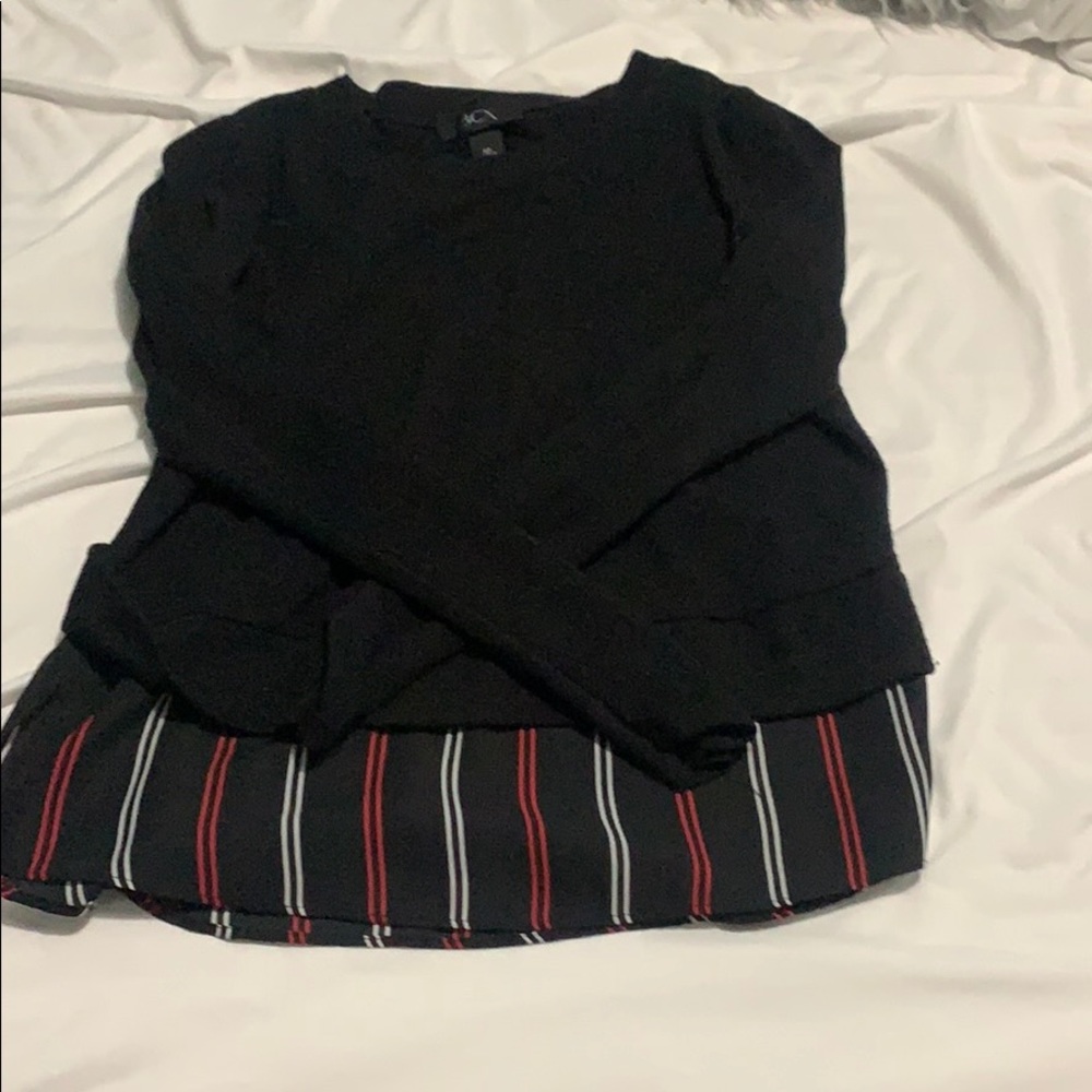 black cardigan like shirt